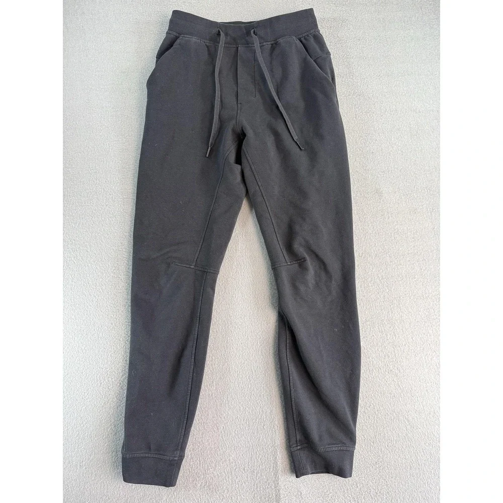 Lululemon Jogger Pants Mens XS Black Knit Elastic Waist Drawstring Pockets